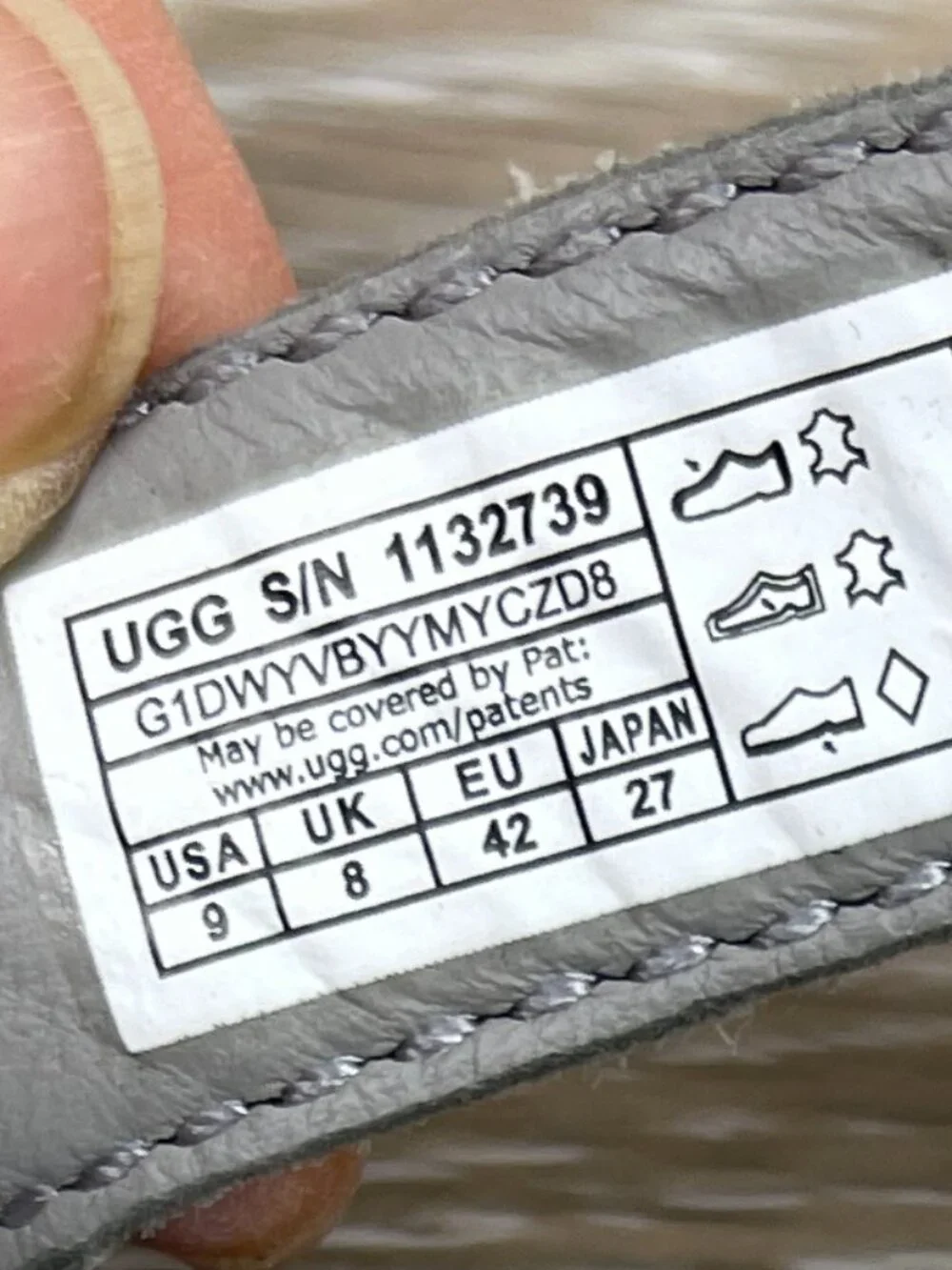 UGG Bennison II SEL 'Light Grey' 1132739 SIZE 9 MEN, SIZE 10 WOMEN